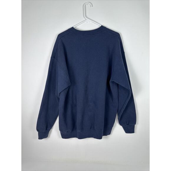 Vintage 90s Lee Sports Embroidered Michigan Wolverines Crewneck Navy Blue - Picture 5 of 9